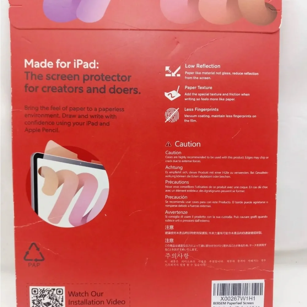 Berserm Paper Feel Screen Protector For iPad Mini 4th/5th Gen 7.9” 2 piece